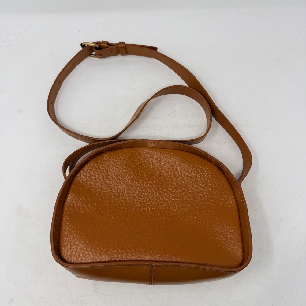 Madewell Crossbody Bag Brown Small Pebbled Leather Minimalist Everyday‎ Timeless